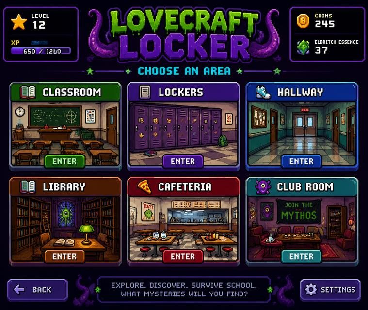 Lovecraft Locker 地图探索 玩法截图 3