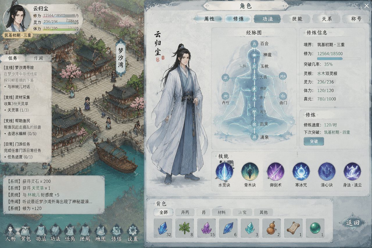 谪仙索欢录 操作界面 场景图 1